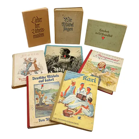 Huit livres de jeunes filles et de chants, Bund Deutscher Mädel, Arbeitsmaiden, Frauenschaft, 1933 à 1943