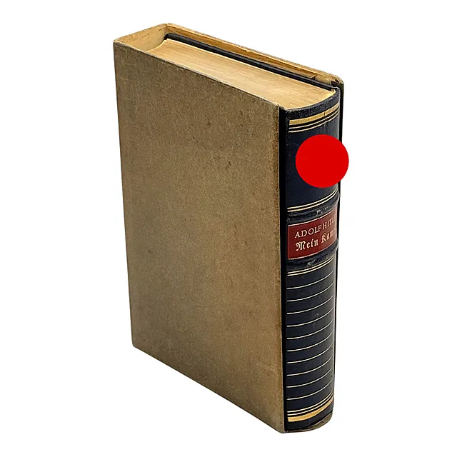 Adolf Hitler, « Mein Kampf », édition anniversaire 1939 pour le 50e anniversaire, tranche dorée, sous étui