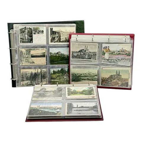 352 ansichtkaarten Oost-Harz, Magdeburg, Quedlinburg, Halberstadt, Aschersleben, Gardelegen, 3 albums