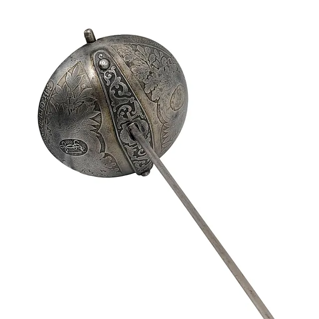 Glockenschläger，可能为 Turnerschaft Germania Dresden，钟形器带橡树叶蚀刻和圆规，1908年