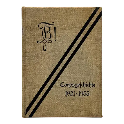 G. G. Winkel, "Corpsgeschichte der Bonner Borussia", Bonn 1938, linnen band in kleuren, frontispice