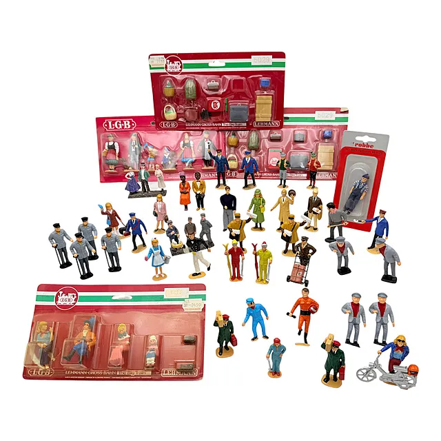 Set figura i putnih dodataka za LGB Lehmann-Groß-Bahn, kolosijek G, dijelom u LGB-robbe blisterima