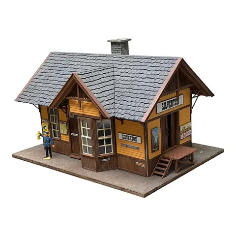Pola, bâtiment de gare « Silverton Station » 330907 pour train de jardin échelle G, dépôt américain