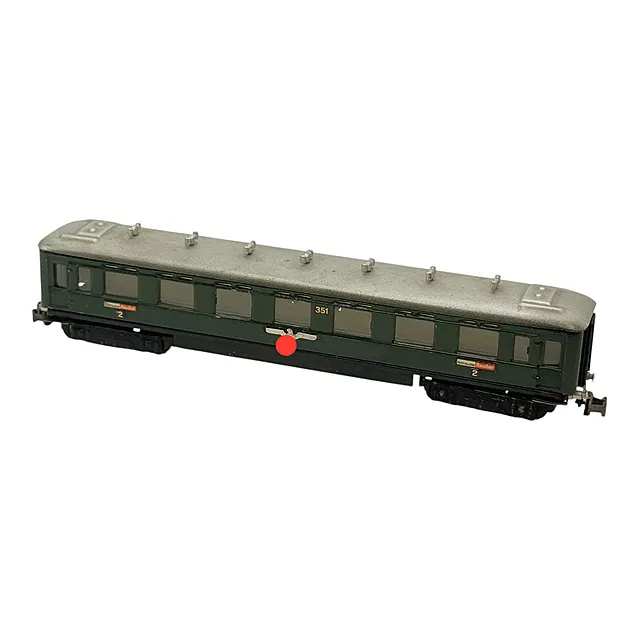 Märklin personvogn 2. klasse med Reichsbahn-emblemer, H0, ca. 1940