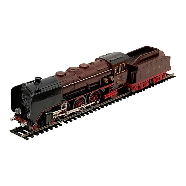 Märklin HR 800 stoomlocomotief van de LMS met tender, bruin, spoor H0, jaren 1950