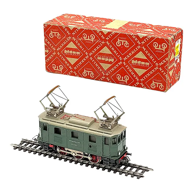Электровоз Märklin RSM 800 зелёный, два пантографа, масштаб H0, 1950-е годы