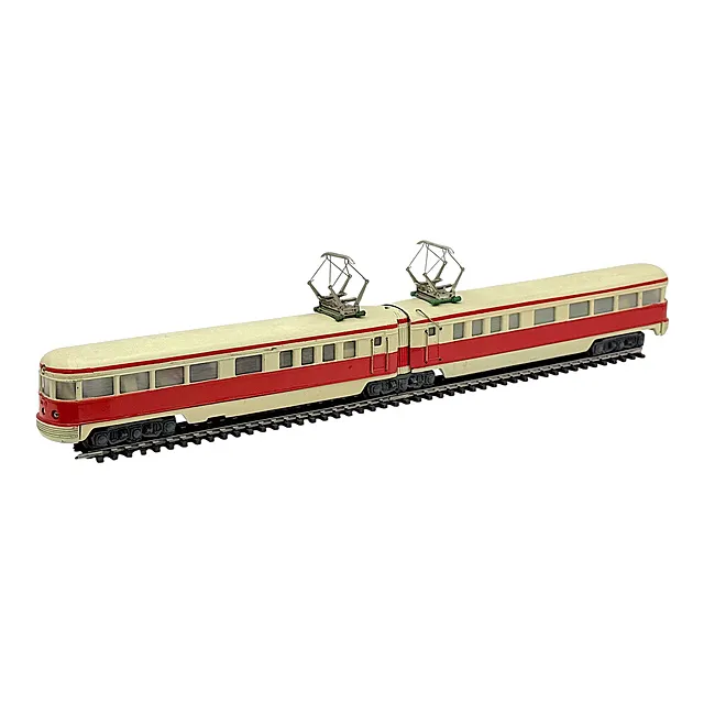 Märklin escala H0 automotor doble DT 800, crema-rojo, dos partes, años 1950