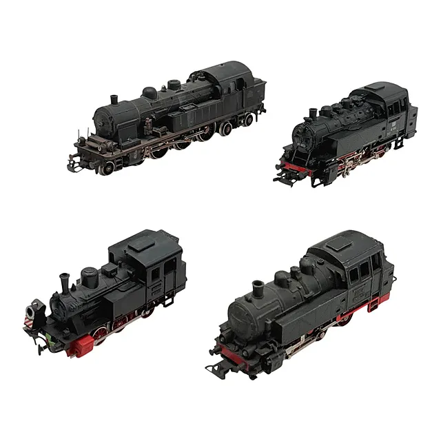 Märklin 4 locomotives à vapeur, TM 800, 3029, SNCF 232 TC 423, échelle H0