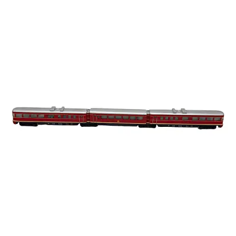 Märklin rame automotrice rouge à trois éléments avec toit argenté, échelle H0