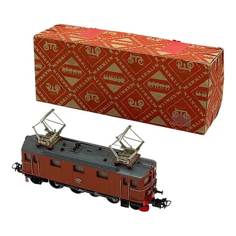Märklin 3018 elektrische locomotief SJ serie Da bruin, schaal H0, originele verpakking
