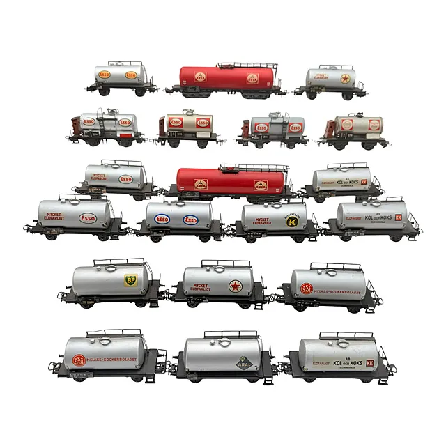 Märklin lot 20 ketelwagens met reclameopschrift, tankwagens, spoor H0