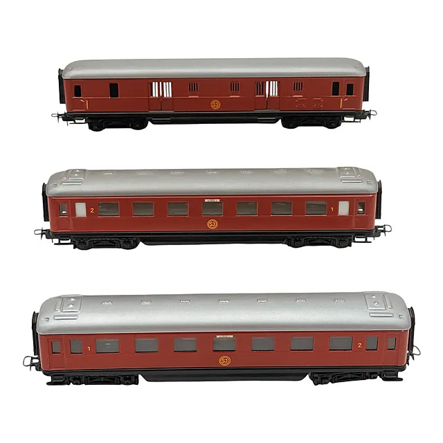Märklin tri vagona Švedskih državnih željeznica SJ 4020 i 4021, H0, 1960-ih