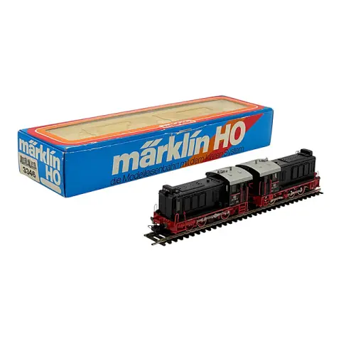 Märklin 3346 double locomotive diesel BR 236 Doppeltes Lottchen, voie H0, emballage d'origine