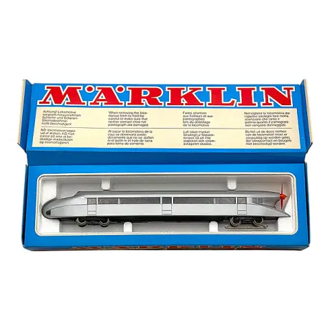 Märklin échelle H0 Schienenzeppelin Kruckenberg argenté avec hélice 3077, emballage d'origine