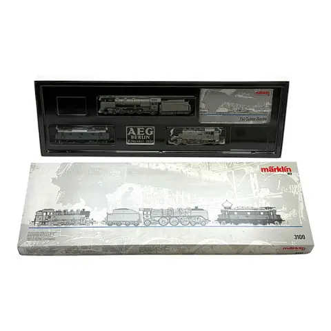 Märklin échelle H0 coffret de locomotives « 750 ans de Berlin », série 86, 03 et E 04 en gris, 1987