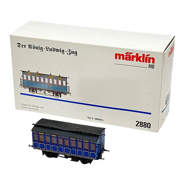 Märklin 2880 voitures pour suite et commissaire de voyage, train du roi Louis, H0