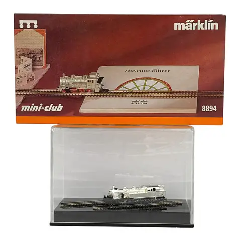 Märklin mini-club voie Z 8894 locomotive de musée avec « guide du musée » et 8814 série 78 en argent