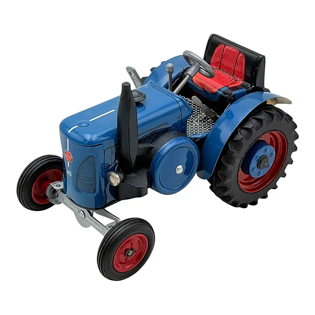 على الأرجح Kovap، Lanz Bulldog D 4016، جرار لعبة معدني بآلية ساعة ومفتاح، إطارات مطاطية