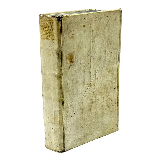 Daniel Schneider, « Allgemeines Biblisches Lexicon », 2e partie H à R, reliure en parchemin, probablement vers 1730