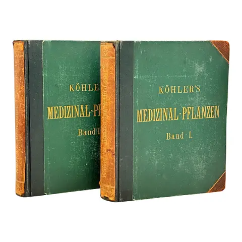 « Köhler's Medizinal-Pflanzen », tomes 1 et 2, éditeur G. Pabst, atlas de plantes médicinales avec planches en couleur