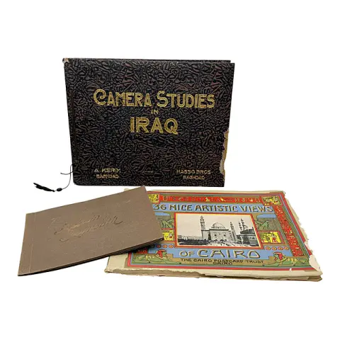 Trois albums de vues Orient, Camera Studies in Iraq, Beyrouth et Le Caire