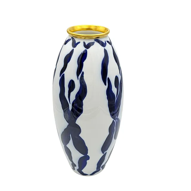 Vaso in porcellana Bernardaud Limoges Cariatides, design Hervé Van der Straeten, contemporaneo