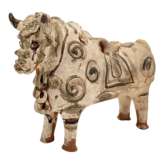 ثور كوعاء، فخار، بألوان هادئة، Torito de Pucará، بيرو