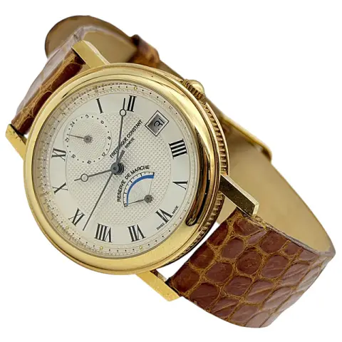 Frederique Constant automatisch horloge met gangreserve en 24-uursaanduiding, verguld, jaren 1990