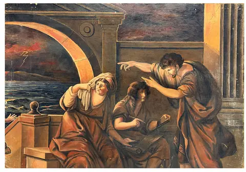 naar Angelika Kauffmann, Plinius de Jongere met zijn moeder in Misenum, Vesuvius, historieschildering
