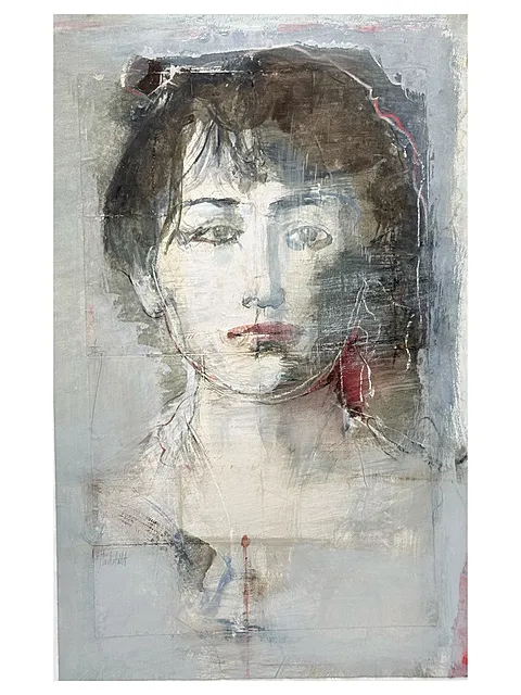 Eberhard Hückstädt, ritratto di Camille Claudel, tecnica mista con certificato, 1999