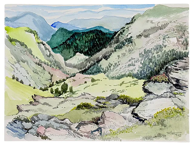 Martin Wirth, Vall de Núria, hoog dal in de Catalaanse Pyreneeën, berglandschap, 2005