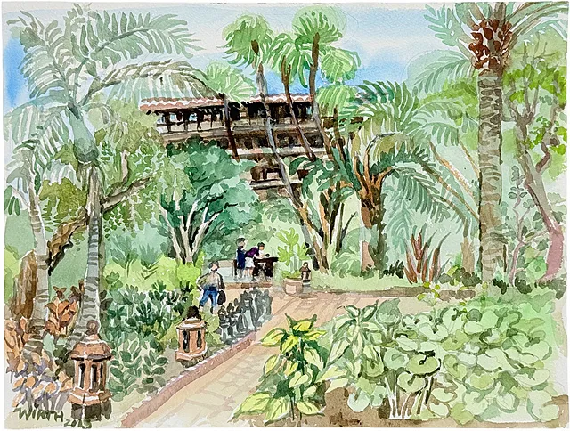 Martin Wirth, „Gran Canaria Parque Tropical“, hotelová zahrada v Playa del Inglés s palmami, 2005