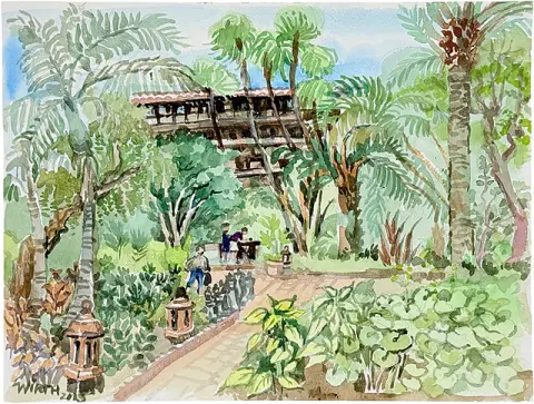 Martin Wirth, « Gran Canaria Parque Tropical », jardin d'hôtel à Playa del Inglés avec palmiers, 2005