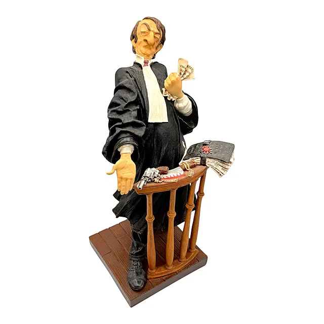 Guillermo Forchino, "De Rechter", comic-art-figuur, karikatuur van een jurist, afzonderlijk genummerd