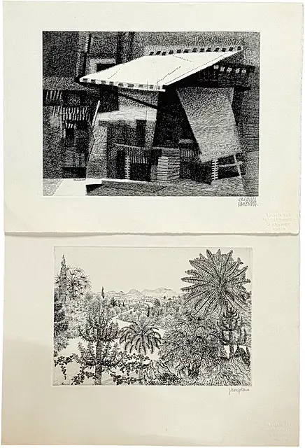 Jacques Ramondot et Jacques Houplain, architecture et paysage de palmiers, deux feuilles, Paris