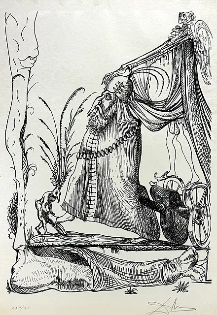 Salvador Dali, « Les rêves drôlatiques de Pantagruel », tiré de « Les Songes drolatiques de Pantagruel », 1973