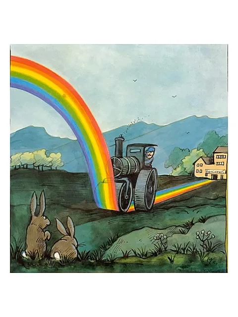 Tomi Ungerer, „Siegwerk vi spiana la strada verso un risultato di stampa migliore“, arcobaleno e rullo compressore