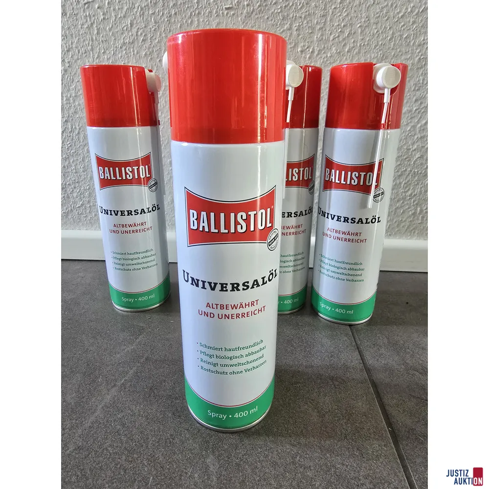 5 x aceite universal Ballistol en spray, 400 ml cada uno