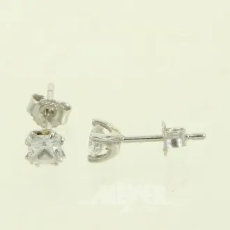 Paar asymmetrische Ohrstecker mit Diamantimitationen