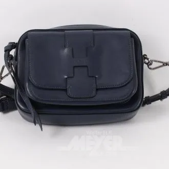 Kl.Crossbody-Ledertasche in Marineblau