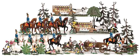 Lot d'étain, cavaliers