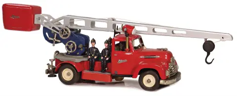 SCHUCO – Camion de pompiers avec échelle pivotante et crochet