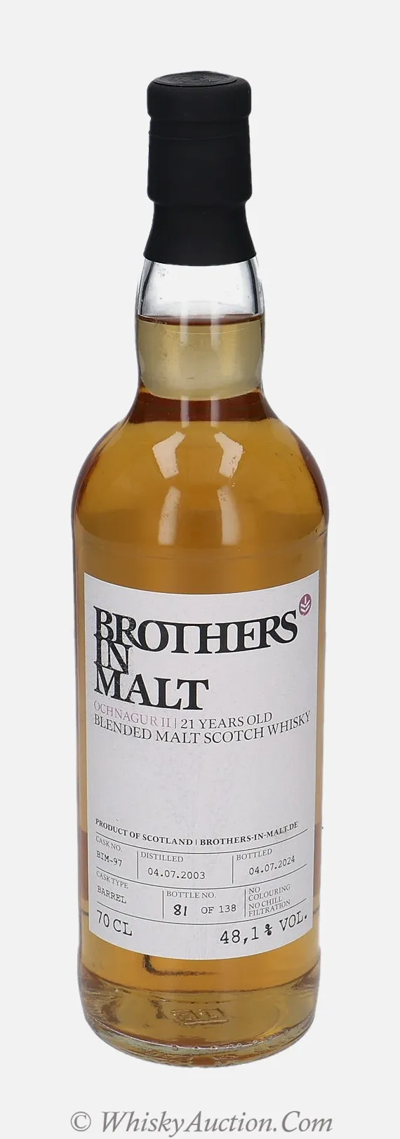 Whisky écossais Ochnagur II 21 ans, Brothers In Malt