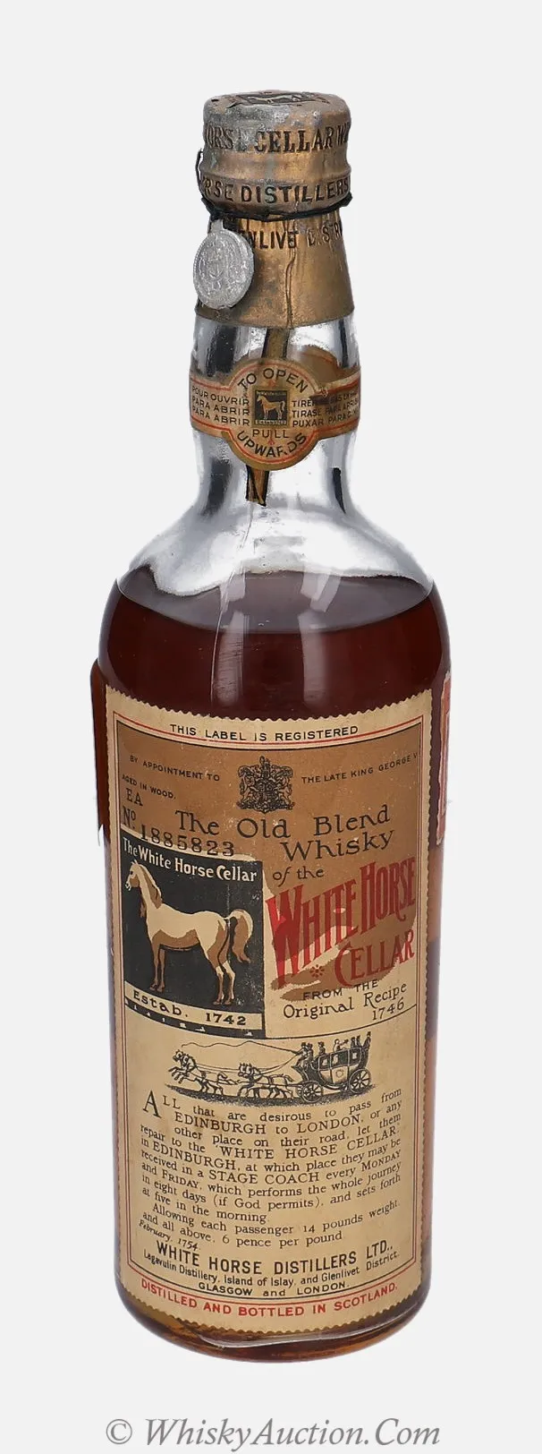 The Old Blend Whisky of the White Horse Cellar