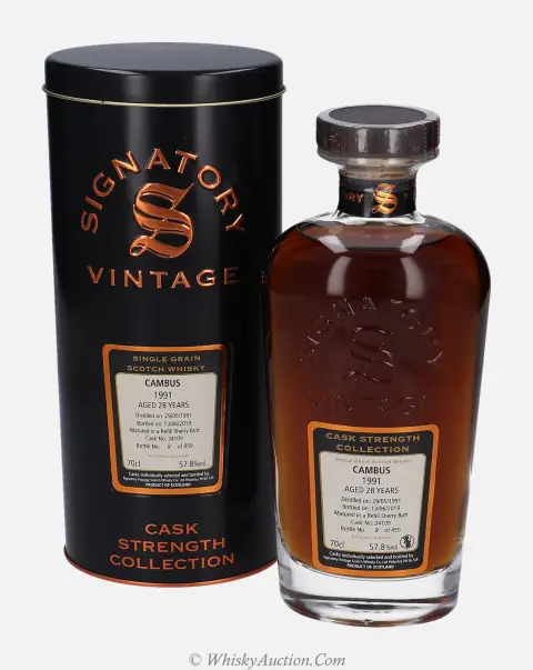 Cambus Cask Strength Collection 28 år (29.5.1991 / 13.6.2019) – Signatory Vintage Scotch Whisky Co. Ltd.
