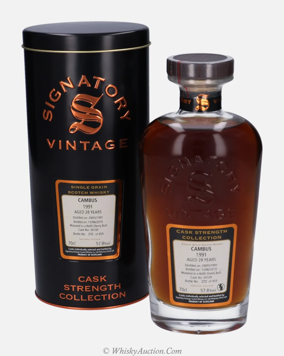 Cambus Cask Strength Collection 28 år (29.5.1991 / 13.6.2019) – Signatory Vintage Scotch Whisky Co. Ltd.