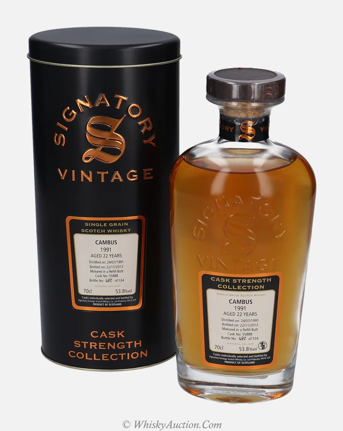 Cambus Cask Strength Collection 22 år (24.7.1991 / 22.11.2013) – Signatory Vintage Ltd.