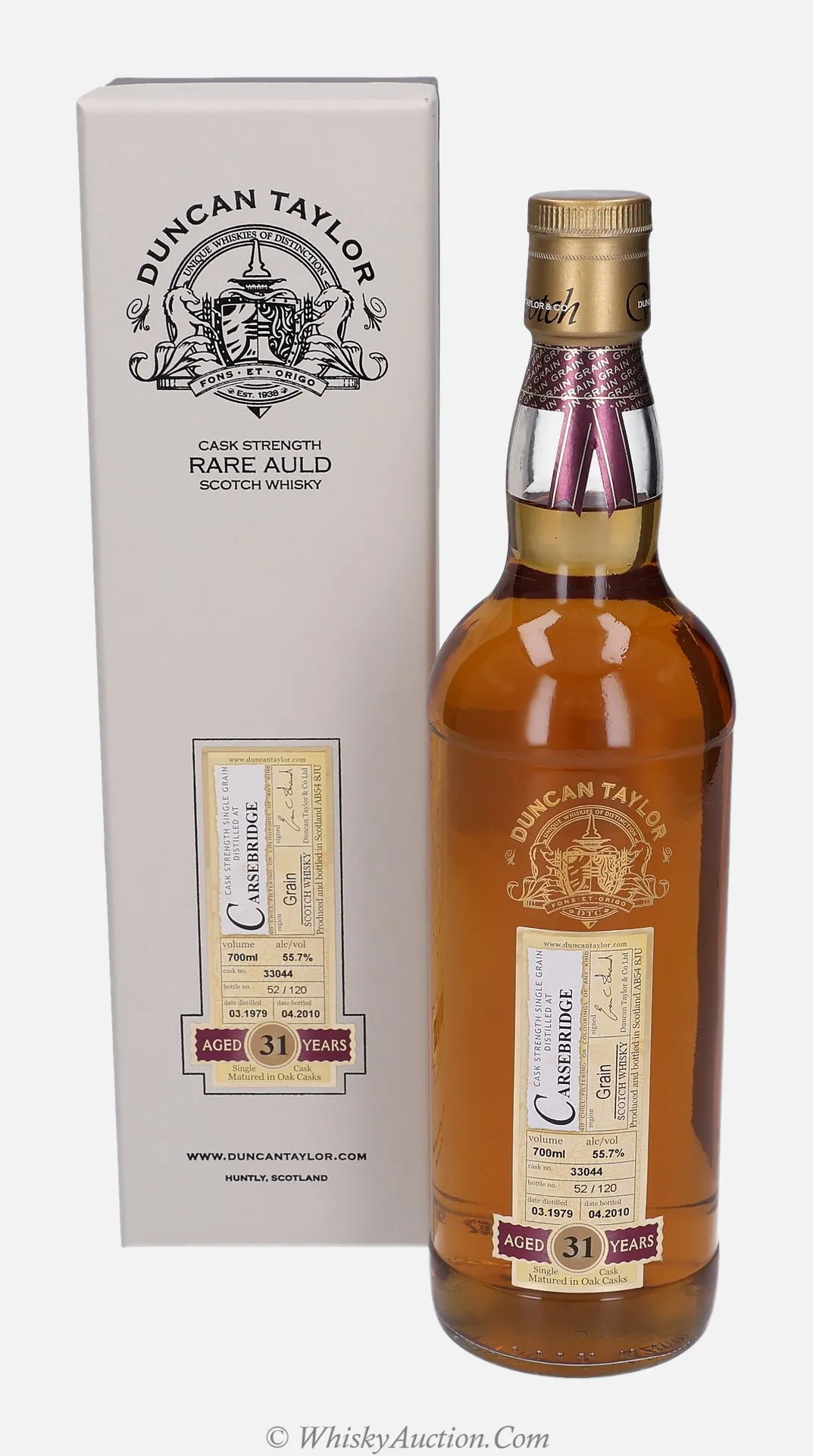 Carsebridge Rare Auld 31 år (3.1979 / 4.2010) – Duncan Taylor & Co. Ltd.