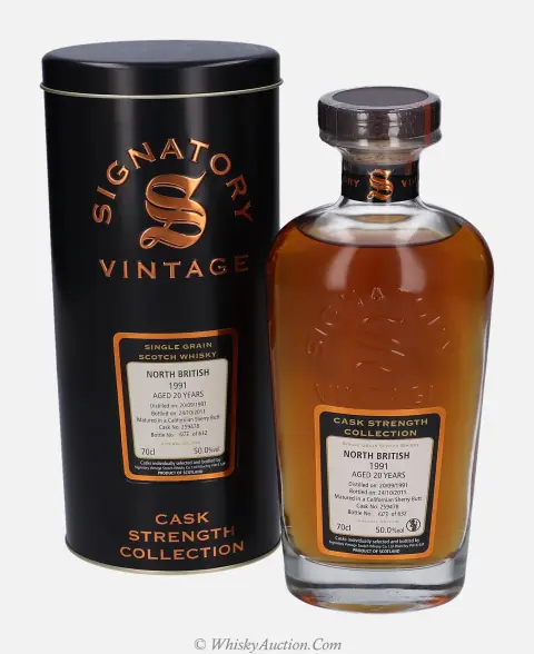 North British Cask Strength Collection 20 år (20.9.1991 / 24.10.2011) – Signatory Vintage Scotch Whisky Co. Ltd.