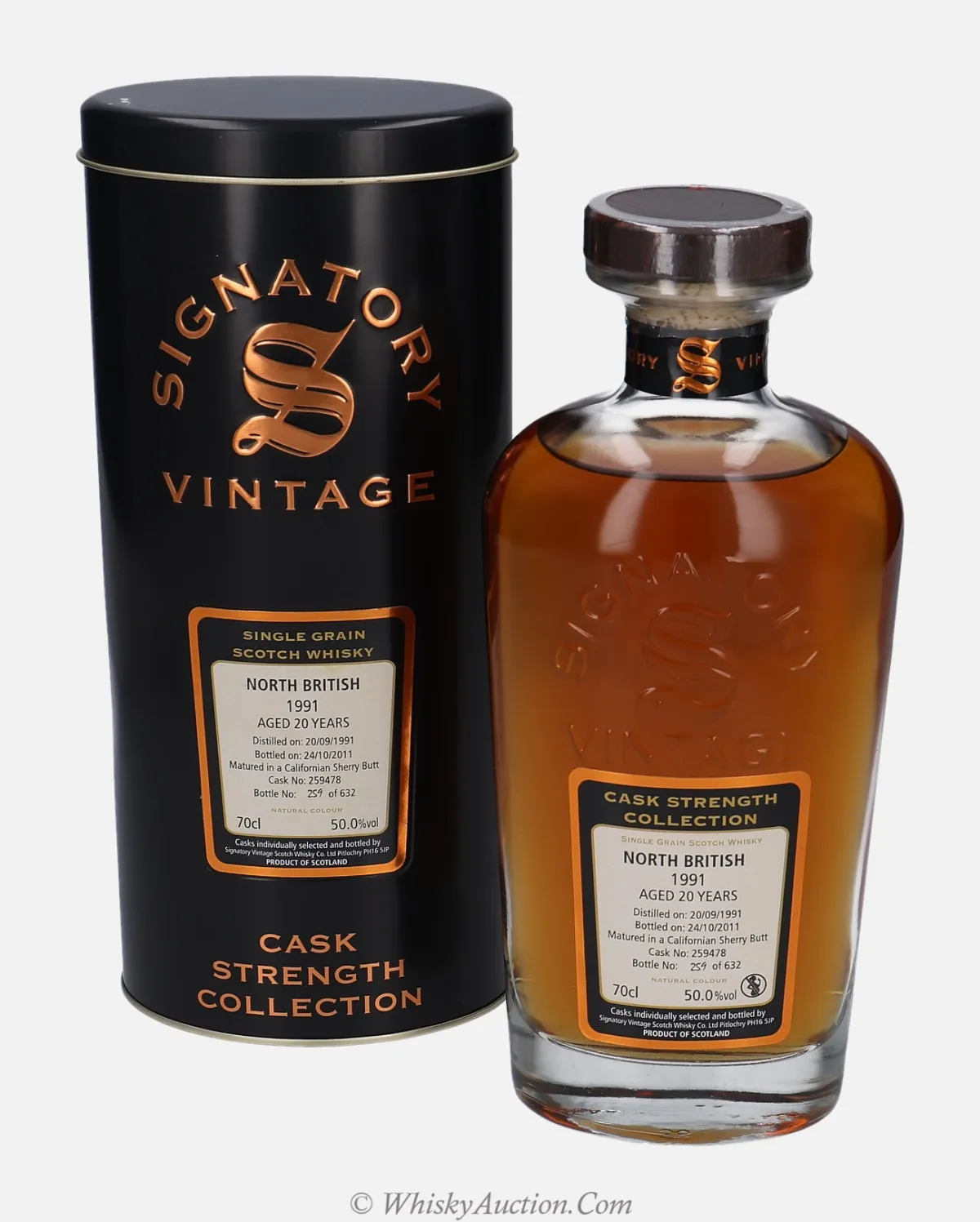North British Cask Strength Collection 20 år (20.9.1991 / 24.10.2011) – Signatory Vintage Scotch Whisky Co. Ltd.